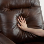 Jaxon Genuine Leather Swivel Glider Power Recliner with Power Headrest