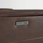 Jaxon Genuine Leather Swivel Glider Power Recliner with Power Headrest