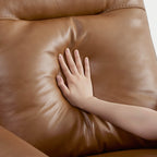 Jaxon Genuine Leather Swivel Glider Power Recliner with Power Headrest