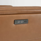 Jaxon Genuine Leather Swivel Glider Power Recliner with Power Headrest