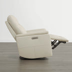Jaxon Genuine Leather Swivel Glider Power Recliner with Power Headrest