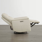 Jaxon Genuine Leather Swivel Glider Power Recliner with Power Headrest