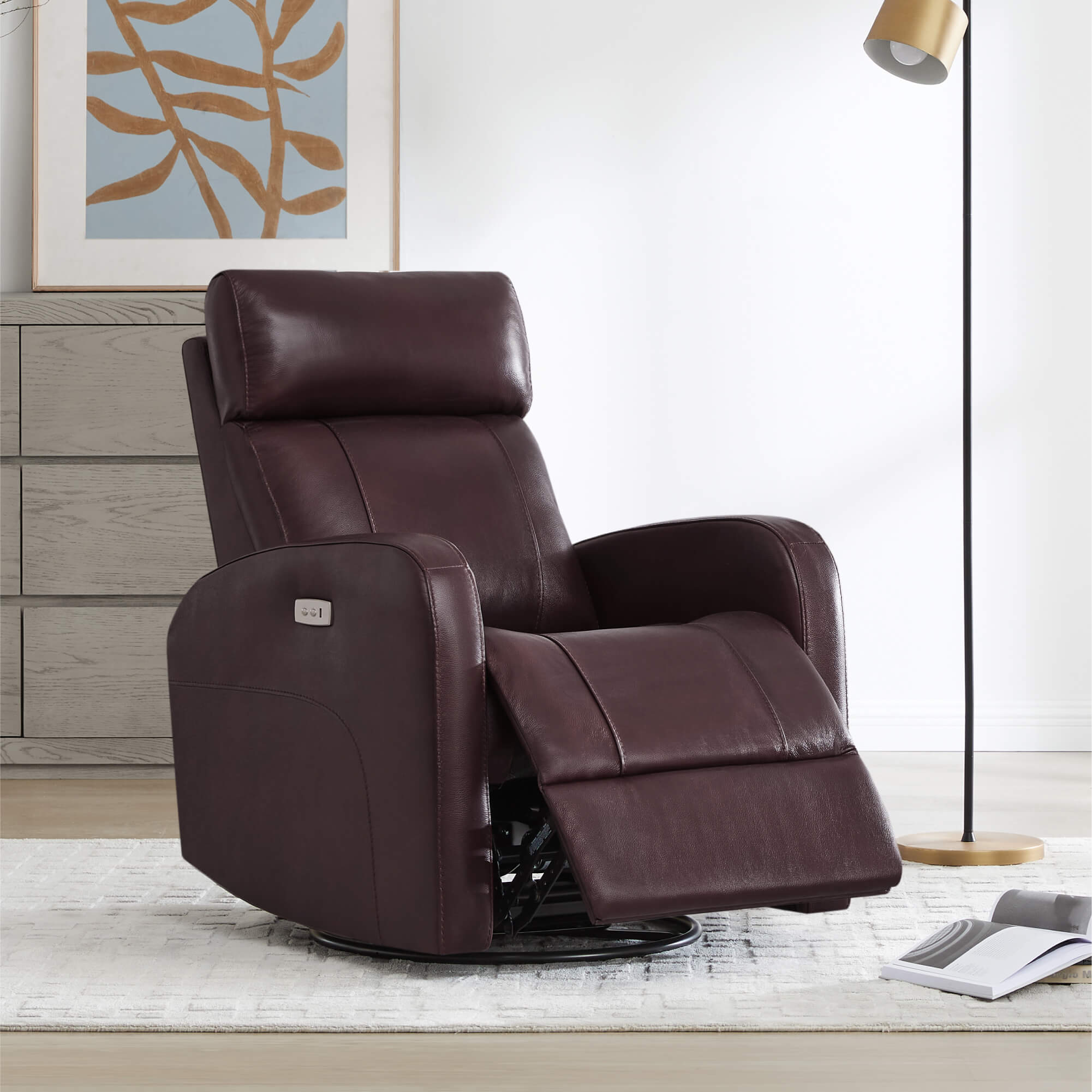 Joy Power Swivel Recliner with Manual Headrest