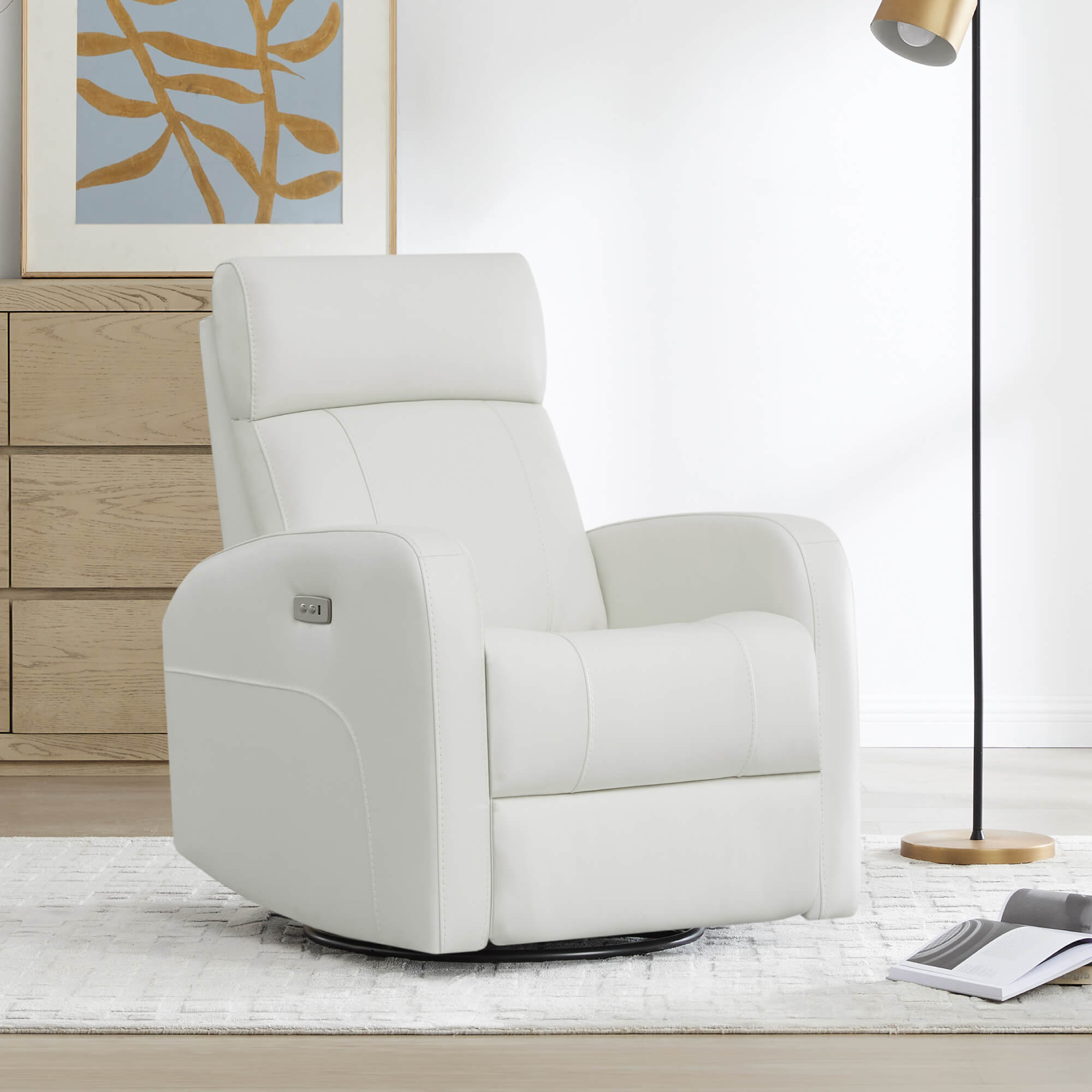 Joy Power Swivel Recliner with Manual Headrest
