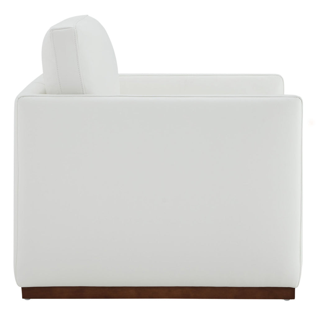 Fauteuil pivotant Henry avec base en bois