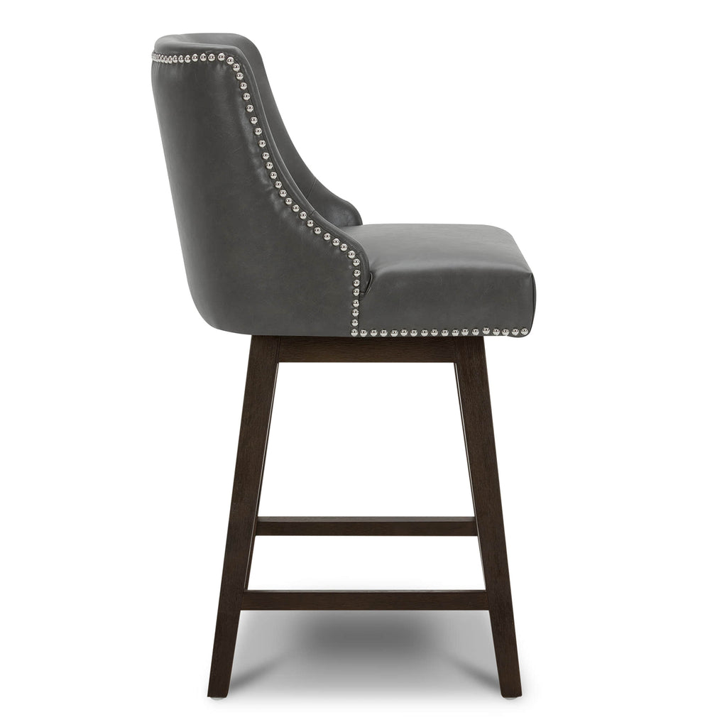 Asher Swivel Nailhead Trim Bar & Counter Stools
