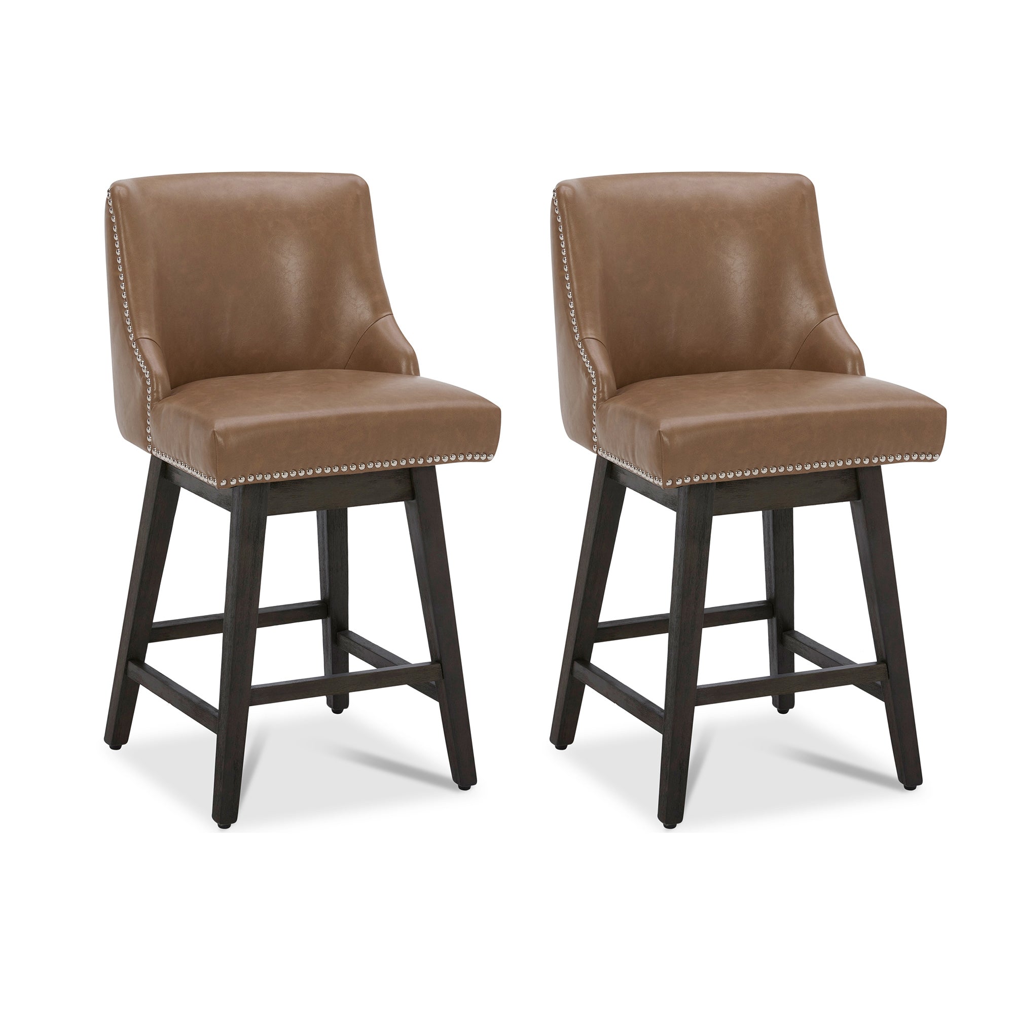 Asher Swivel Nailhead Trim Bar & Counter Stools