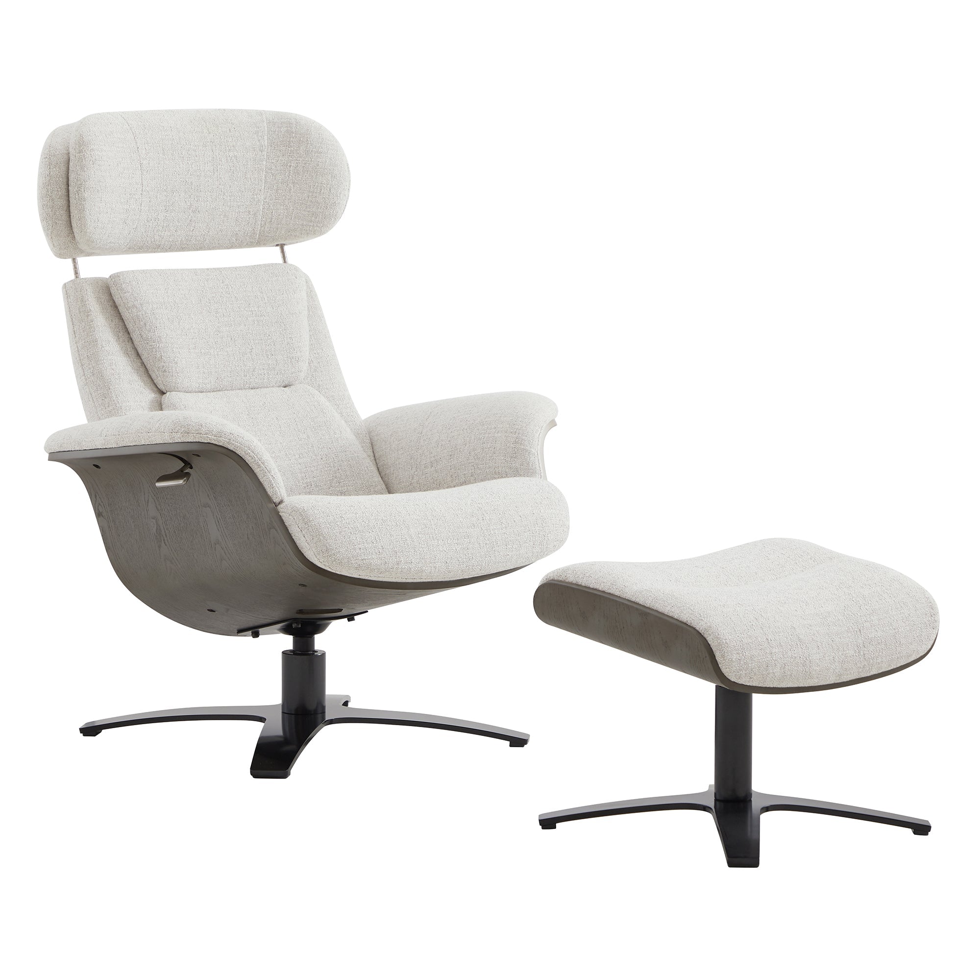 Elvin Genuine Leather Recliner Lounge Chair & Ottoman