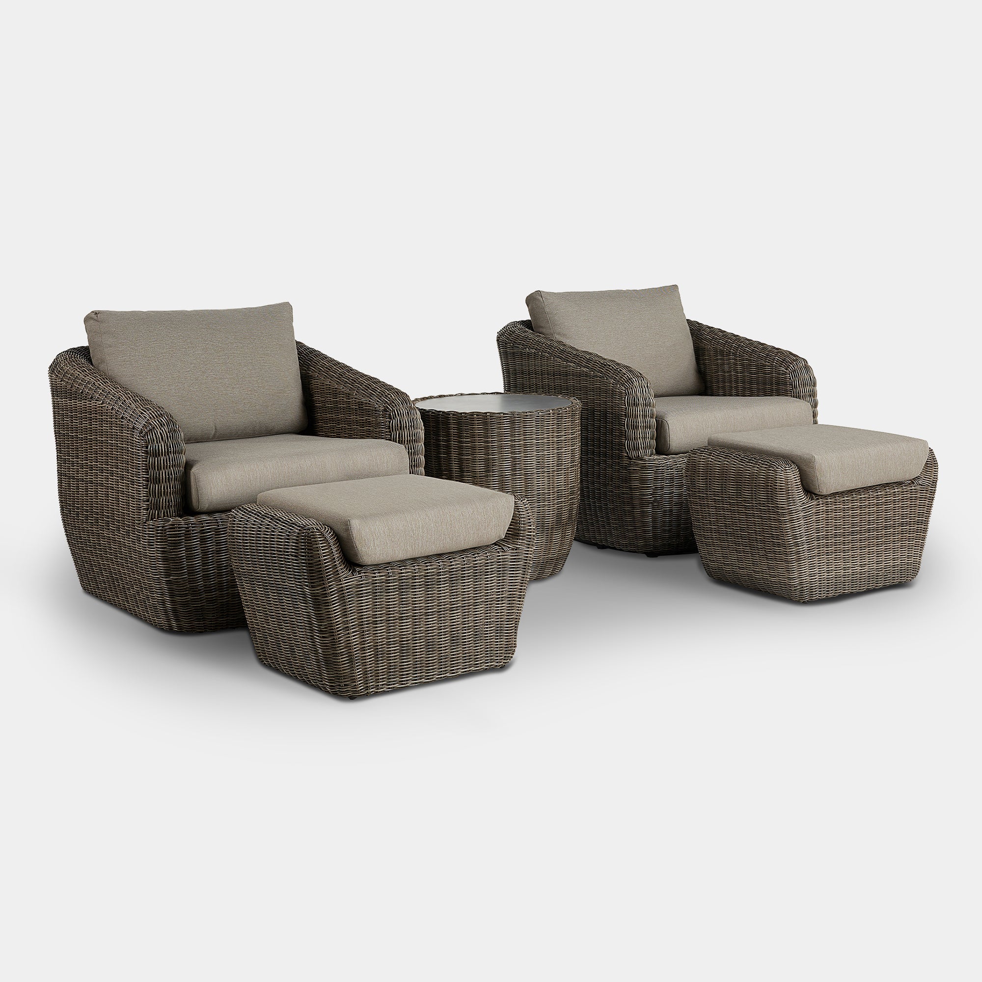 Liana Wicker Outdoor 5-Piece Patio Set