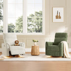 Lulla Power Swivel Nursery Glider Recliner with Power Headrest and Nightlight