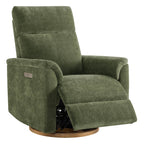 Lulla Power Swivel Nursery Glider Recliner with Power Headrest and Nightlight