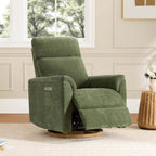 Lulla Power Swivel Nursery Glider Recliner with Power Headrest and Nightlight