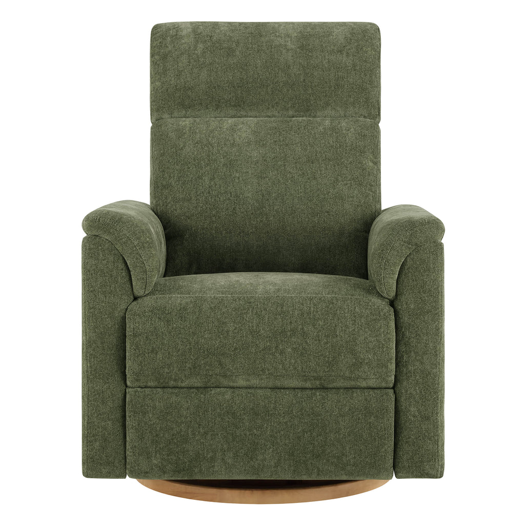 Lulla Power Swivel Nursery Glider Recliner with Power Headrest and Nightlight