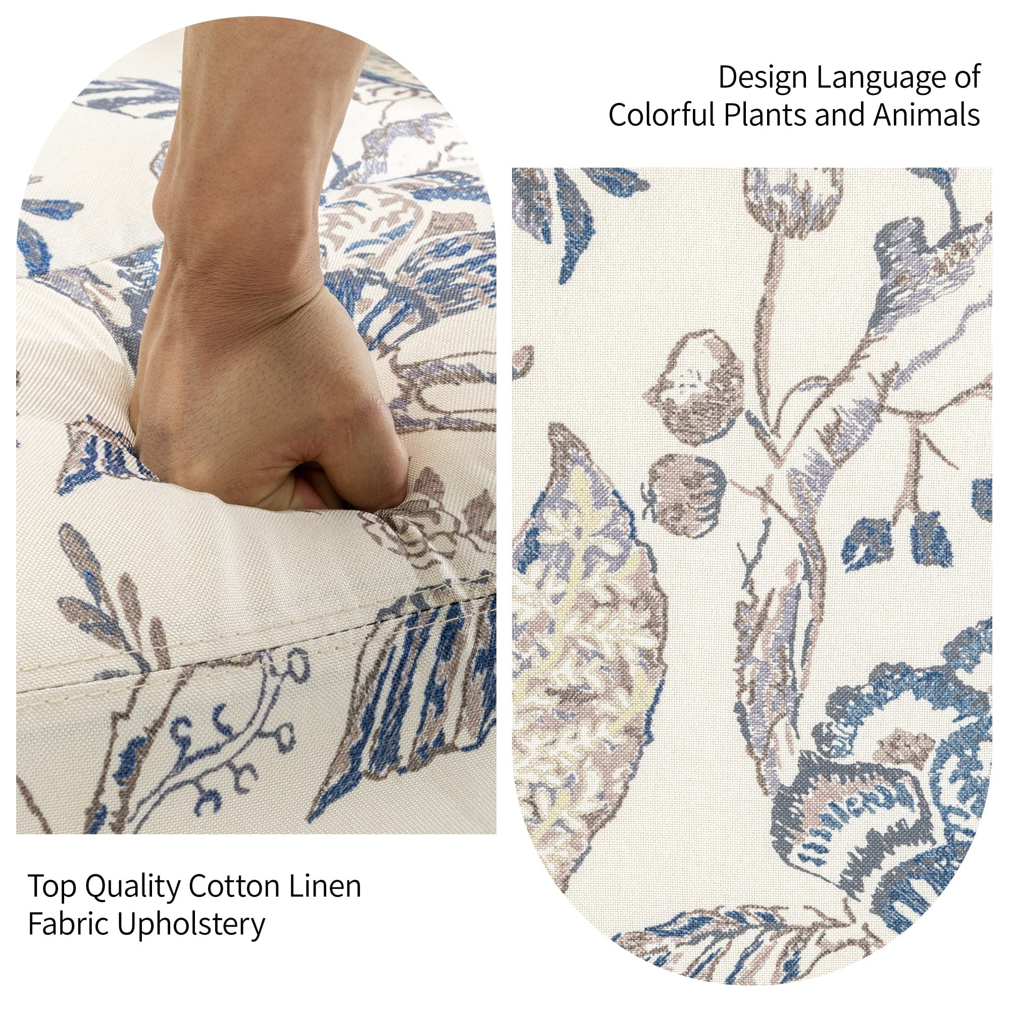 29'' W Pattern Swivel Glider Manual Push Back Recliner Chair Set of 2