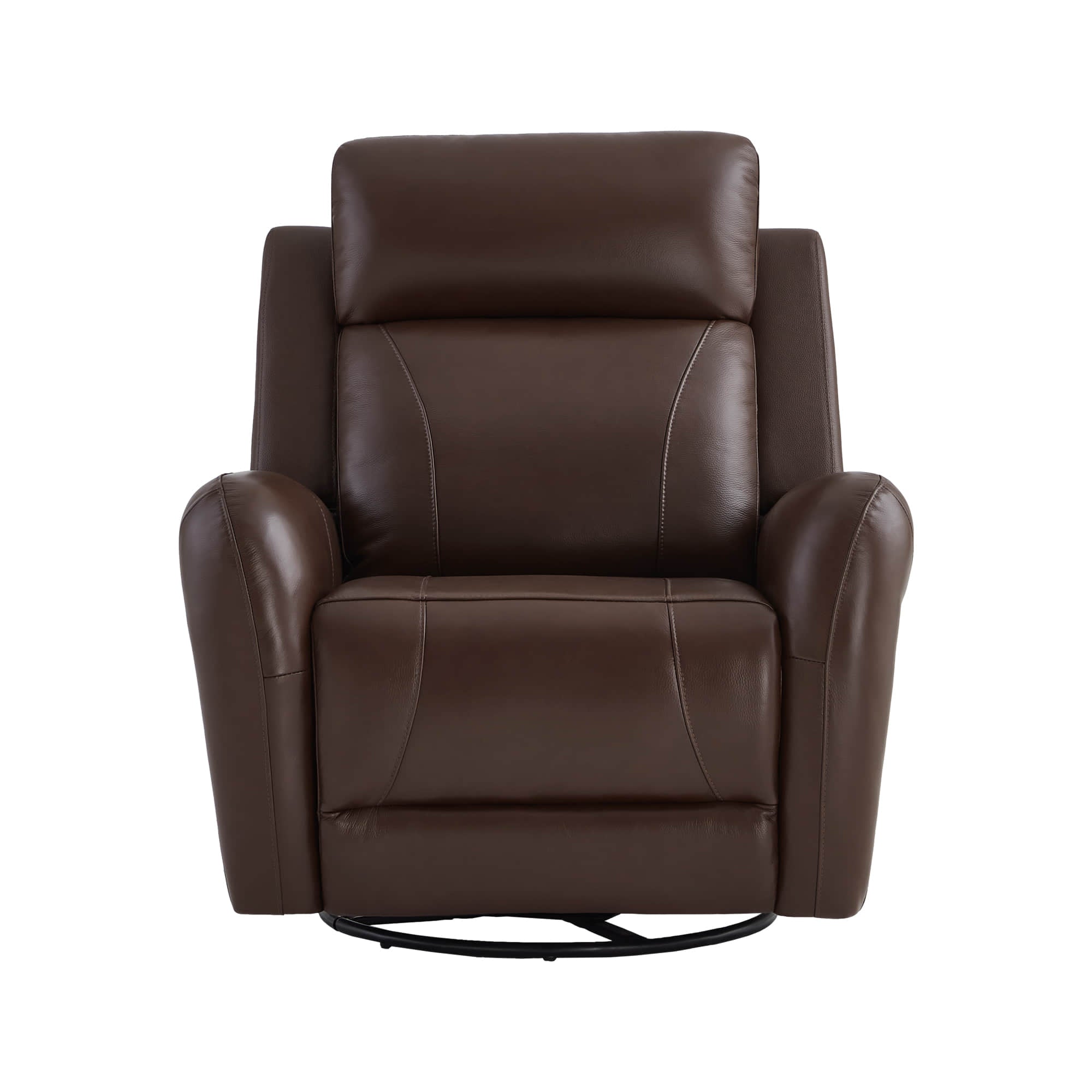 Myles Genuine Leather Swivel Glider Power Recliner