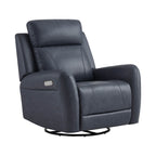 Myles Genuine Leather Swivel Glider Power Recliner