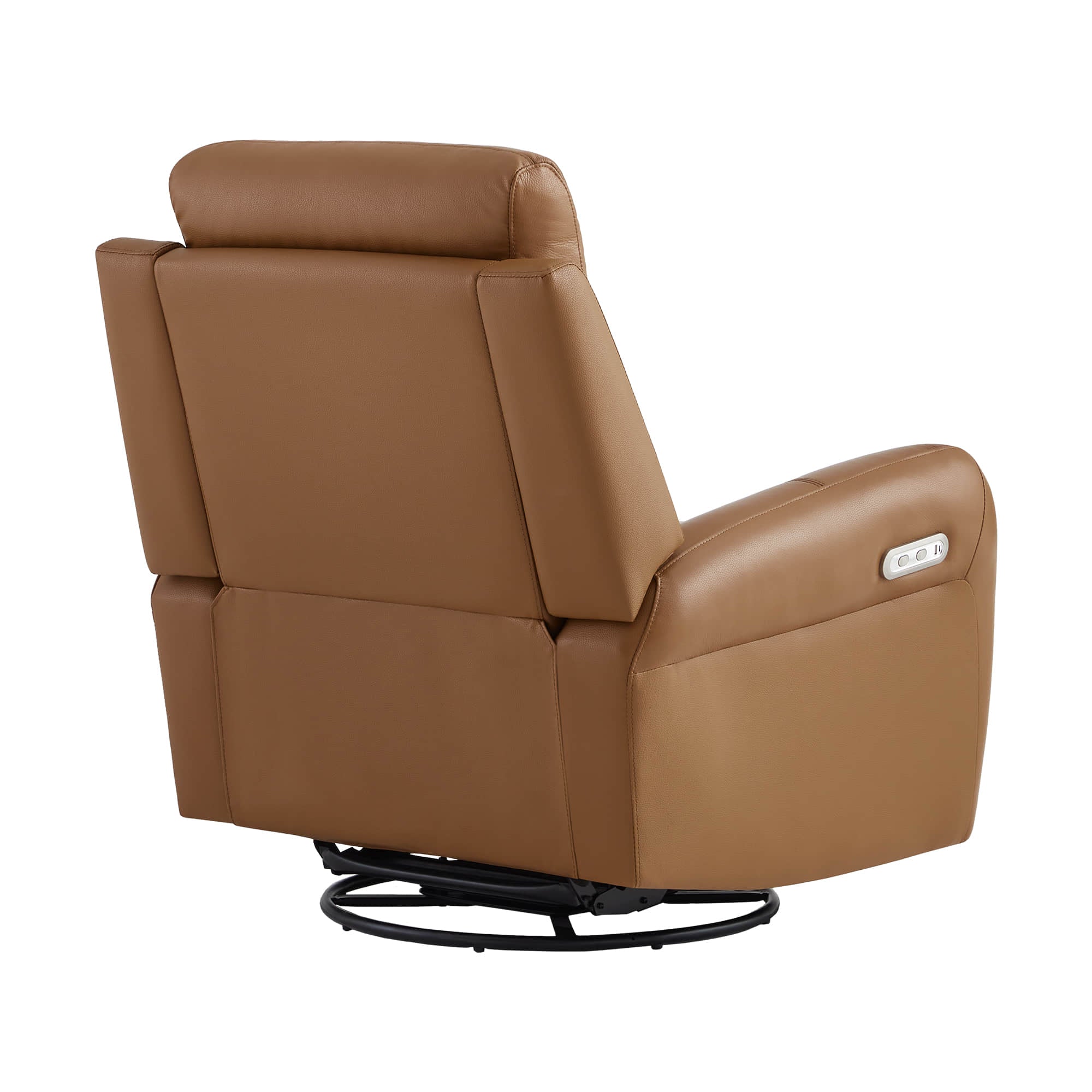 Myles Genuine Leather Swivel Glider Power Recliner