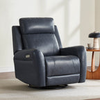Myles Genuine Leather Swivel Glider Power Recliner