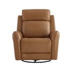 Myles Genuine Leather Swivel Glider Power Recliner