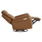 Myles Genuine Leather Swivel Glider Power Recliner