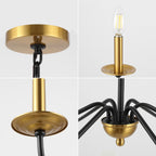 34.75 6-Light Iron LED Chandelier, by JONATHAN Y