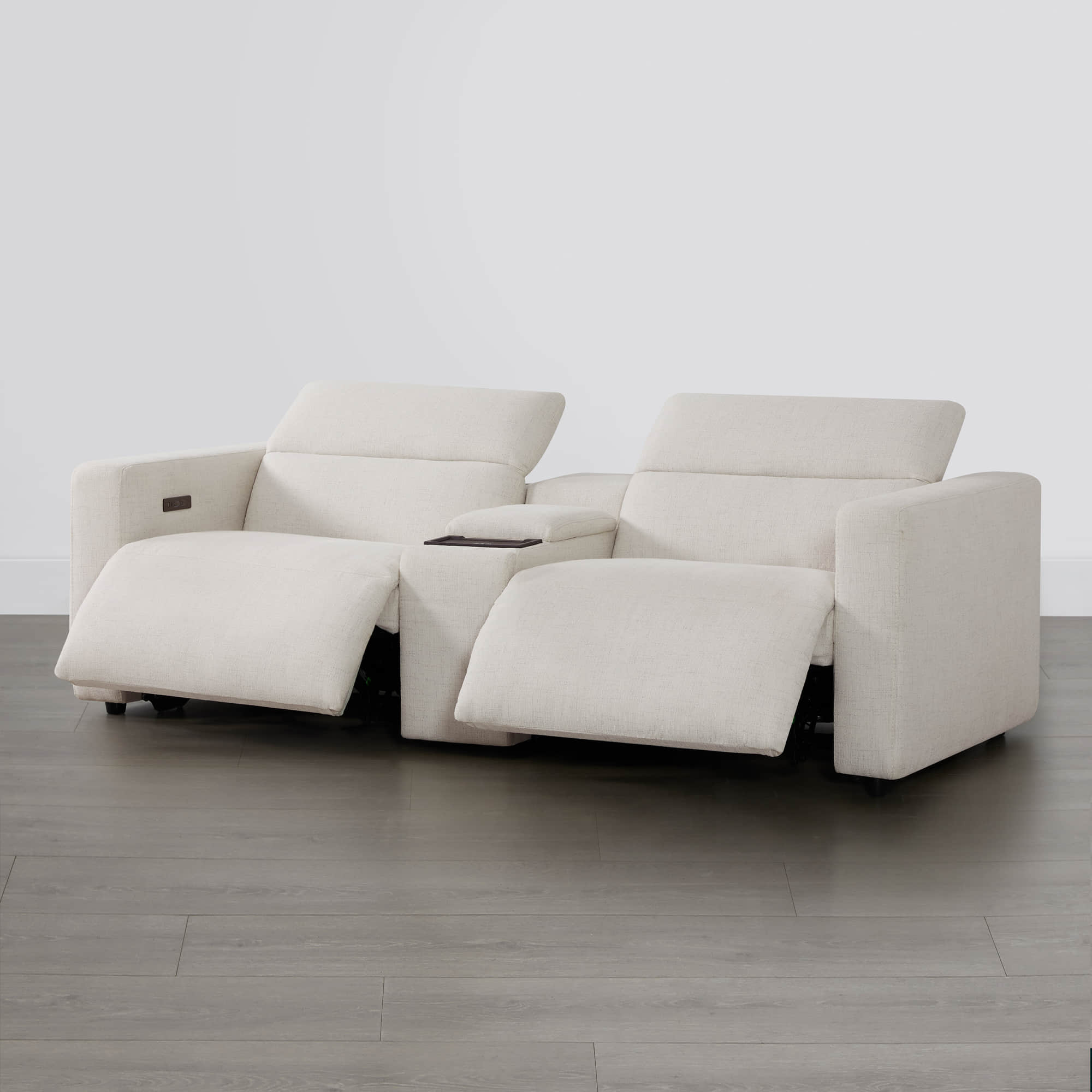 Oliver 2-Seat Wall-hugger Reclining Sectional Sofa with Power Headrest