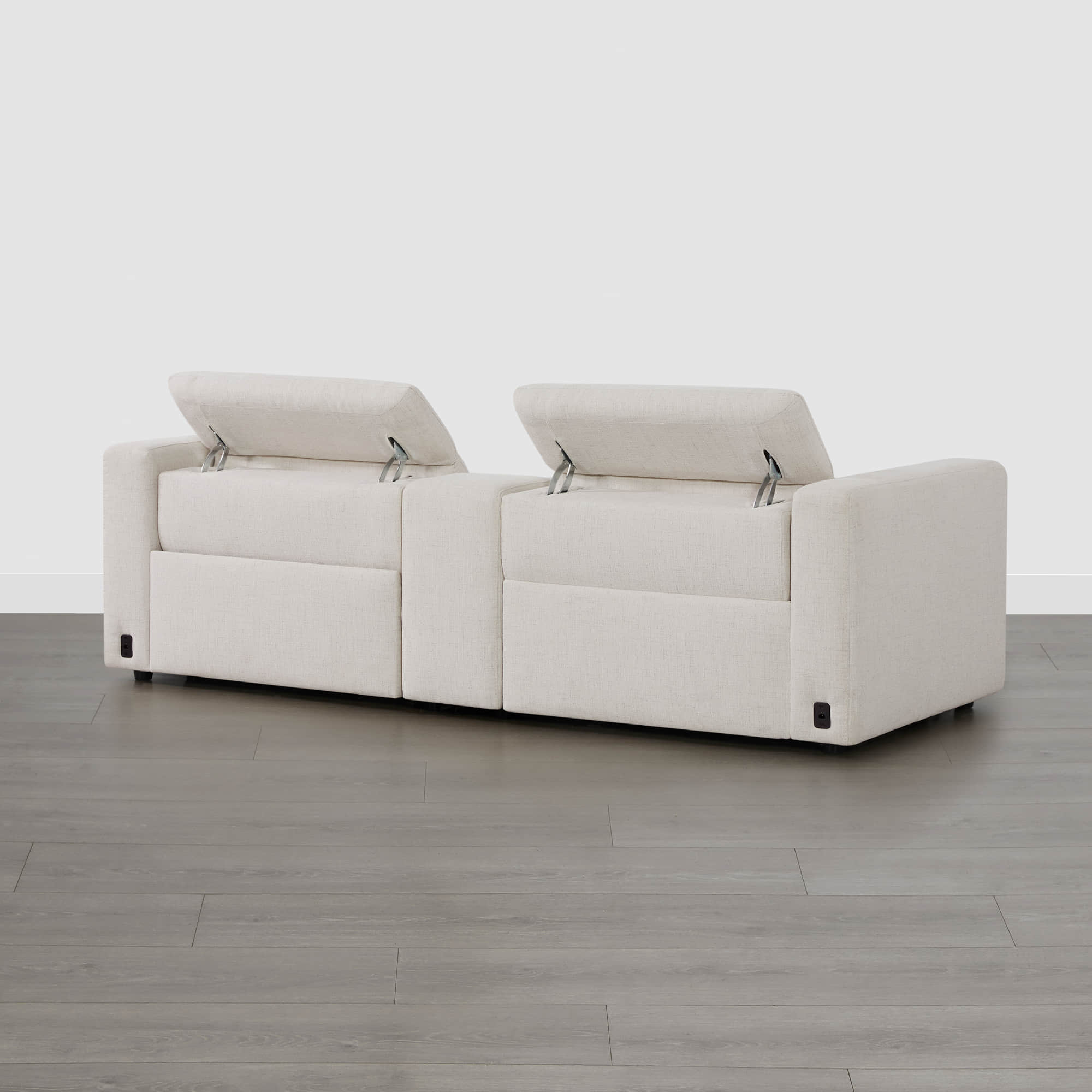 Oliver 2-Seat Wall-hugger Reclining Sectional Sofa with Power Headrest