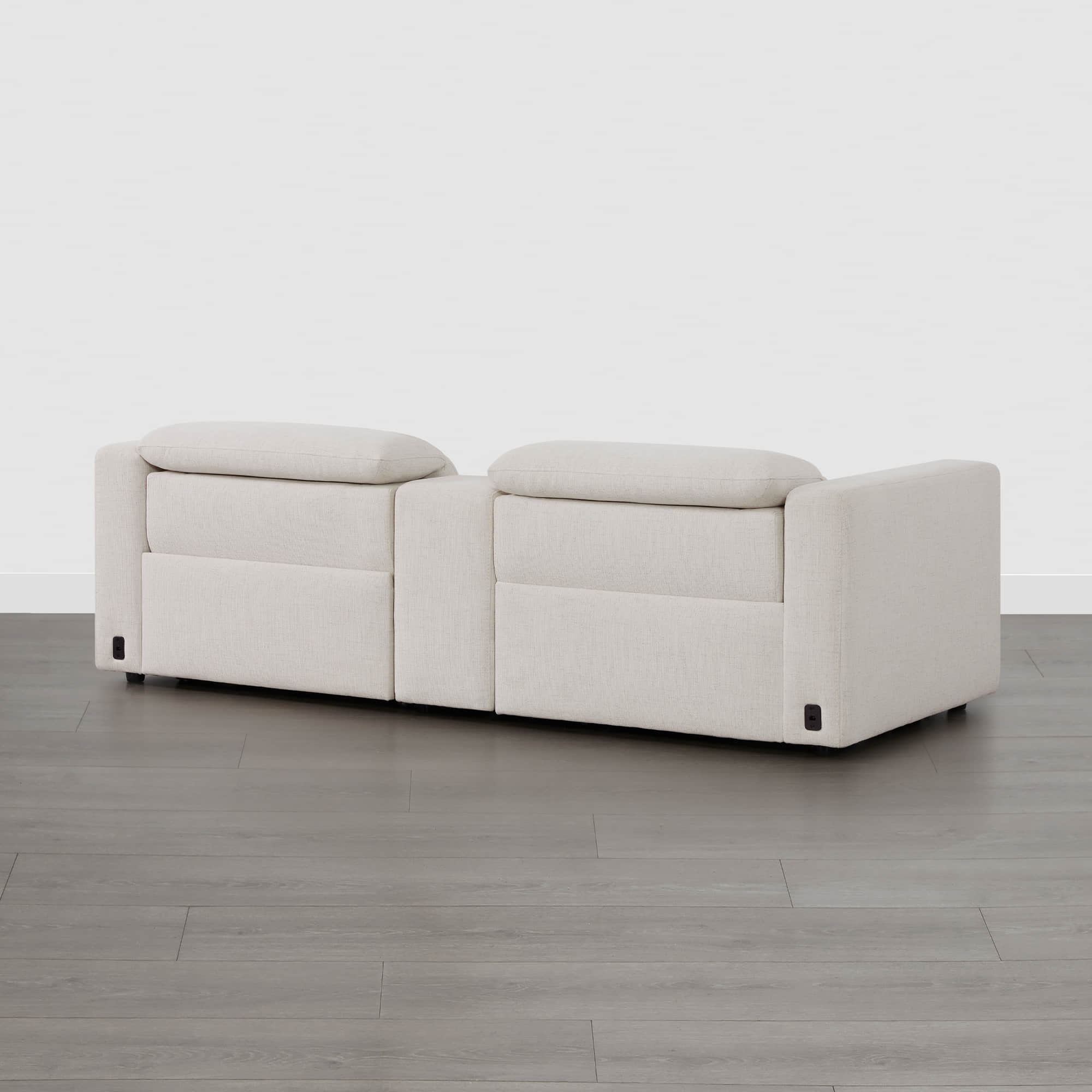 Oliver 2-Seat Wall-hugger Reclining Sectional Sofa with Power Headrest