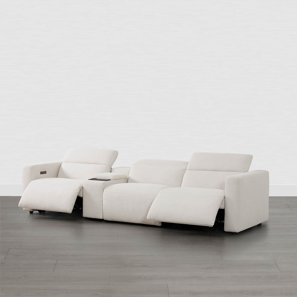 Oliver 3-Seat Wall-hugger Reclining Sectional Sofa with Power Headrest