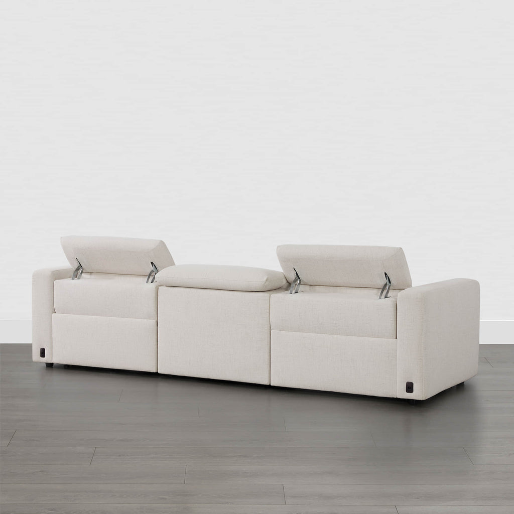 Oliver 3-Seat Wall-hugger Reclining Sectional Sofa with Power Headrest