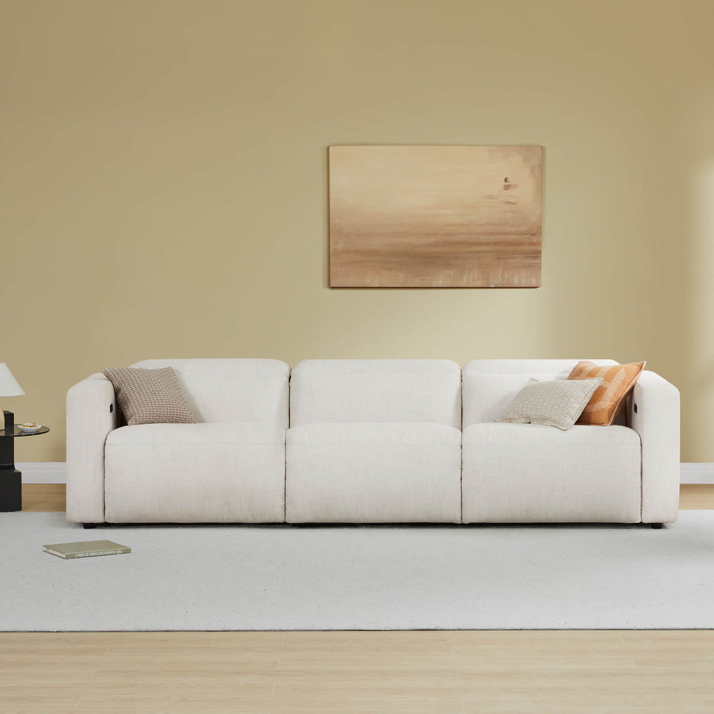 Oliver 3-Seat Wall-hugger Reclining Sectional Sofa with Power Headrest