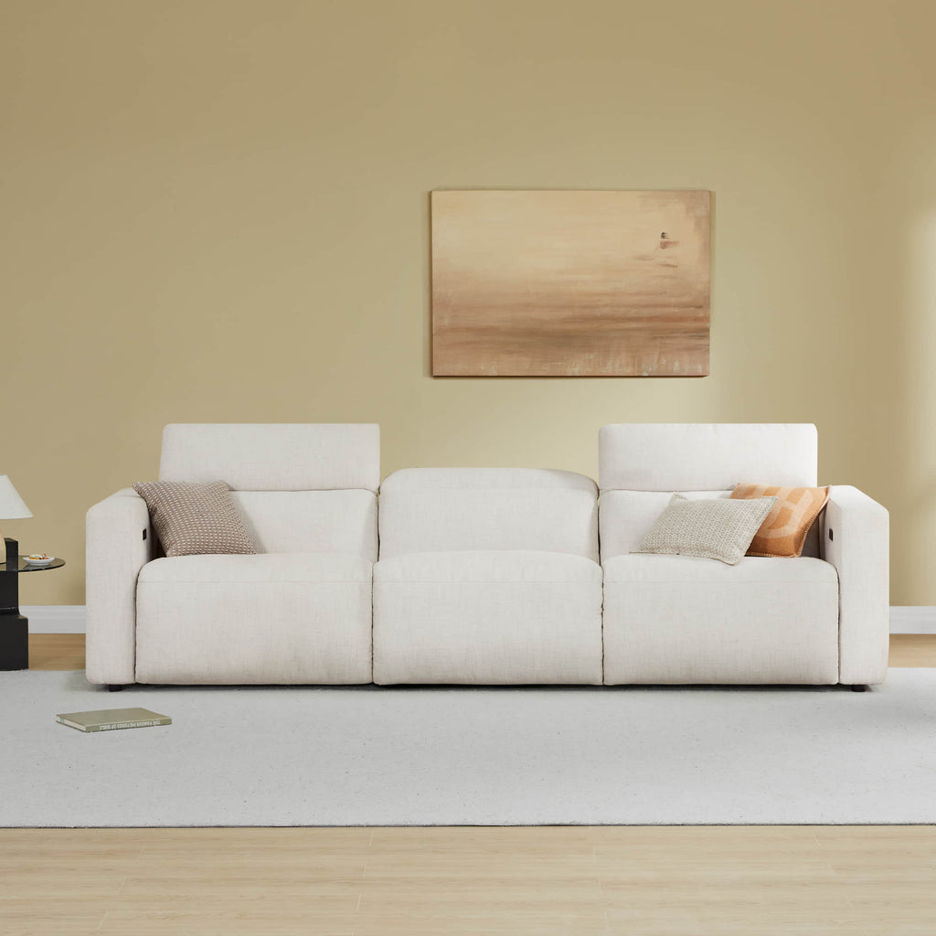 Oliver 3-Seat Wall-hugger Reclining Sectional Sofa with Power Headrest