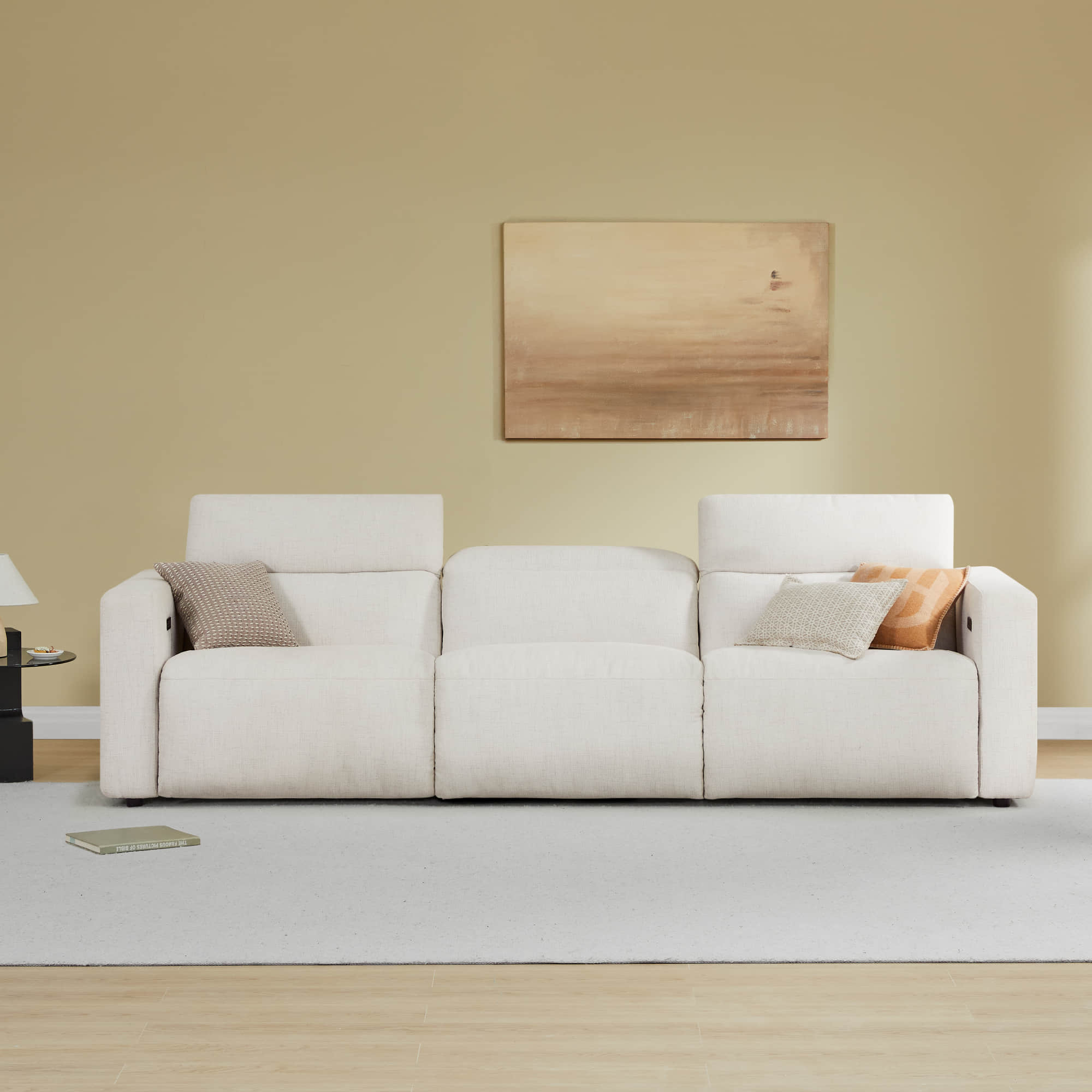 Oliver 3-Seat Wall-hugger Reclining Sectional Sofa with Power Headrest