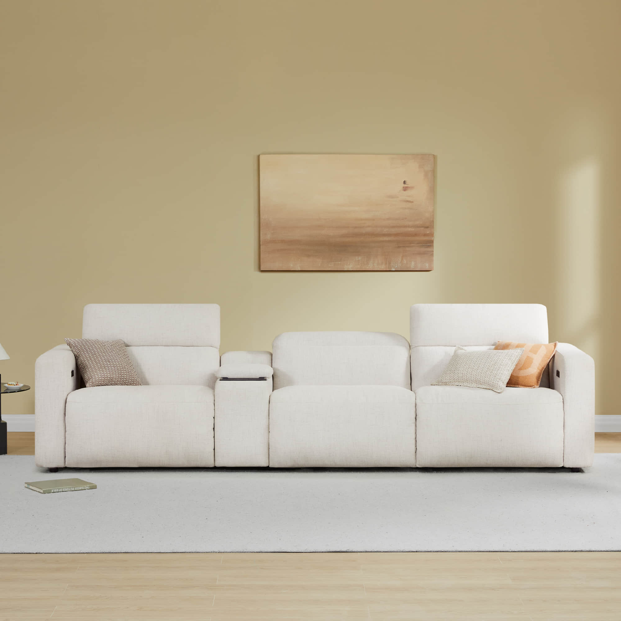 Oliver 3-Seat Wall-hugger Reclining Sectional Sofa with Power Headrest