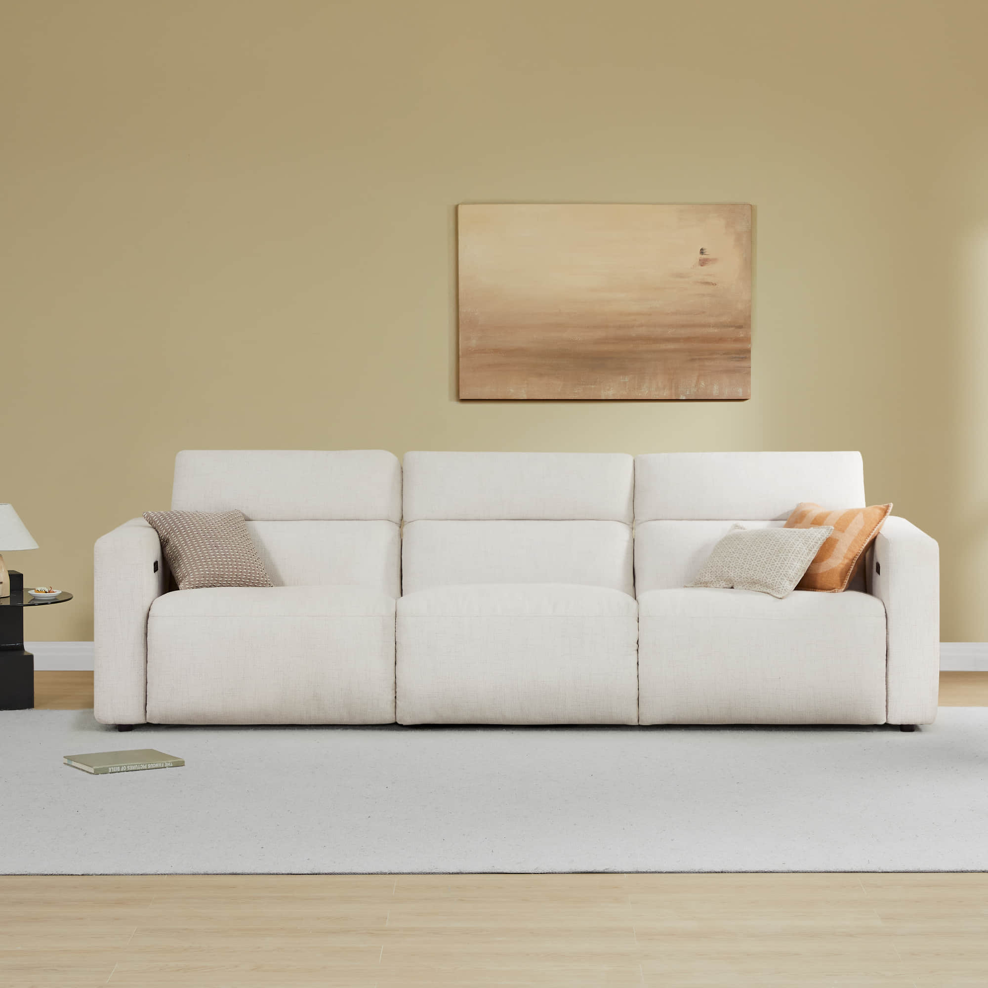 Oliver 3-Seat Wall-hugger Reclining Sectional Sofa with Power Headrest