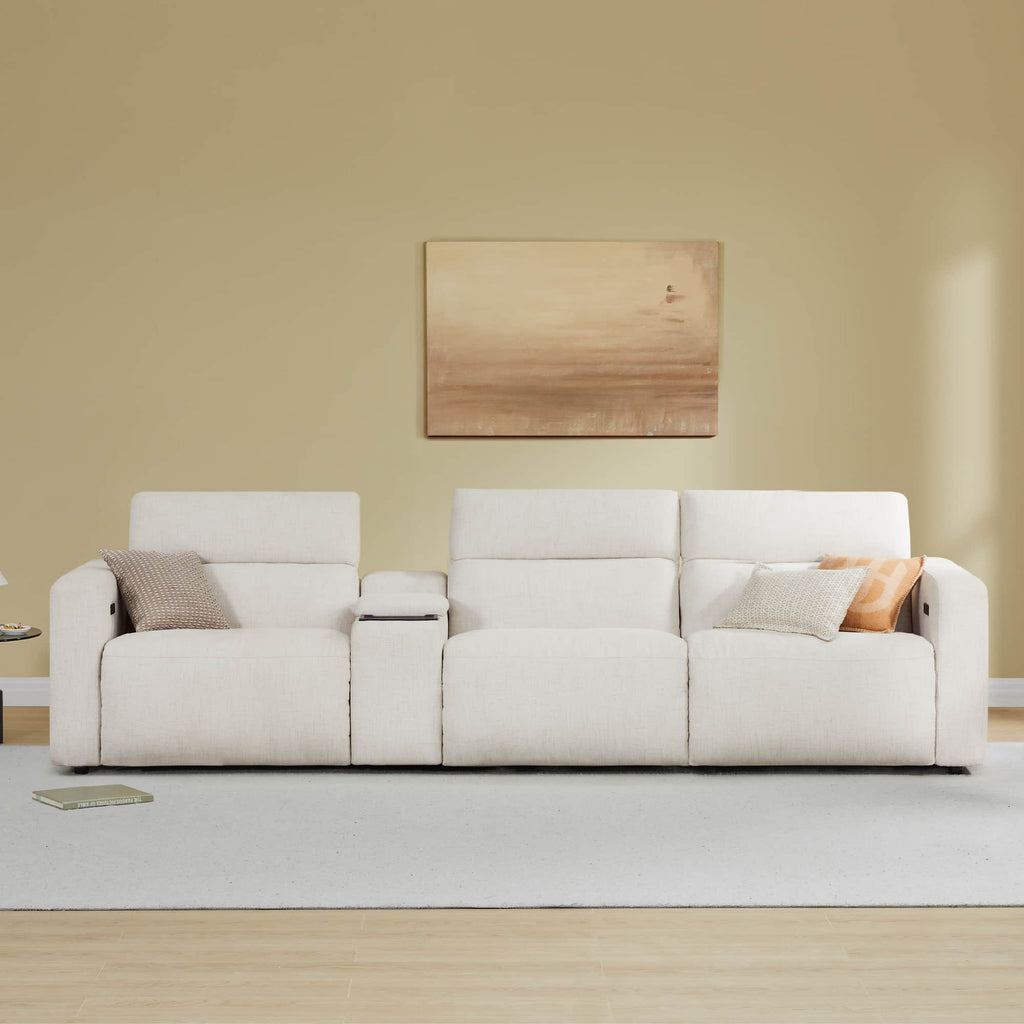 Oliver 3-Seat Wall-hugger Reclining Sectional Sofa with Power Headrest