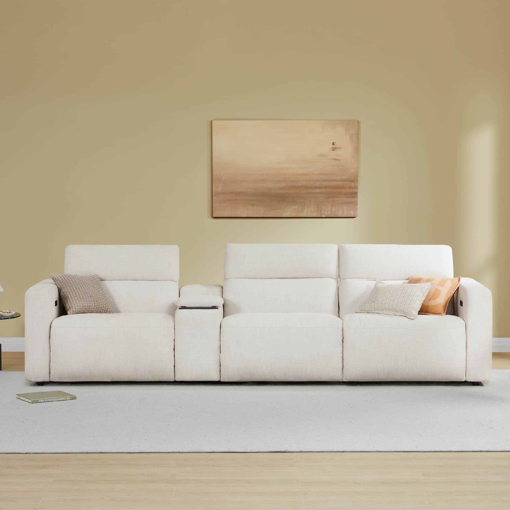 Oliver 3-Seat Wall-hugger Reclining Sectional Sofa with Power Headrest