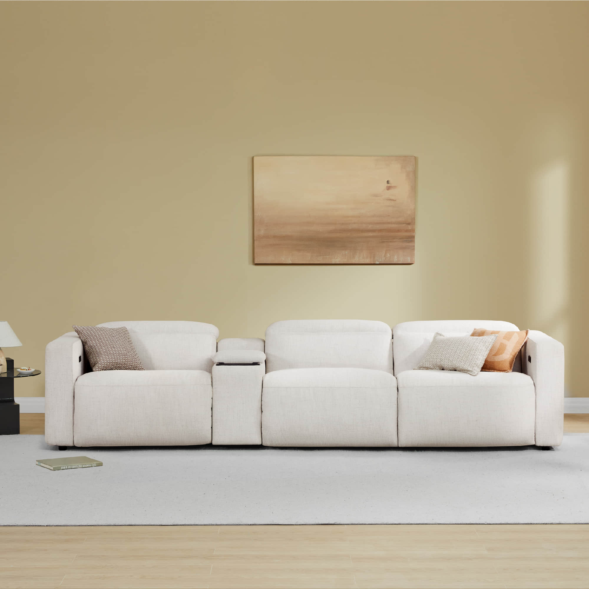 Oliver 3-Seat Wall-hugger Reclining Sectional Sofa with Power Headrest