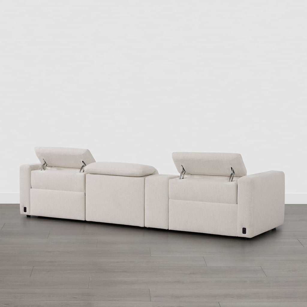 Oliver 3-Seat Wall-hugger Reclining Sectional Sofa with Power Headrest