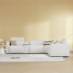 Oliver 4-Seat Wall-hugger Reclining Sectional Sofa with Power Headrest