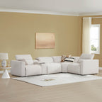 Oliver 4-Seat Wall-hugger Reclining Sectional Sofa with Power Headrest