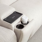 Oliver 4-Seat Wall-hugger Reclining Sectional Sofa with Power Headrest