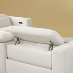 Oliver 3-Seat Wall-hugger Reclining Sectional Sofa with Power Headrest