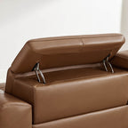 Owen Genuine Leather Reclining Sofa with Power Headrest