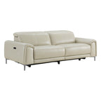 Owen Genuine Leather Reclining Sofa with Power Headrest