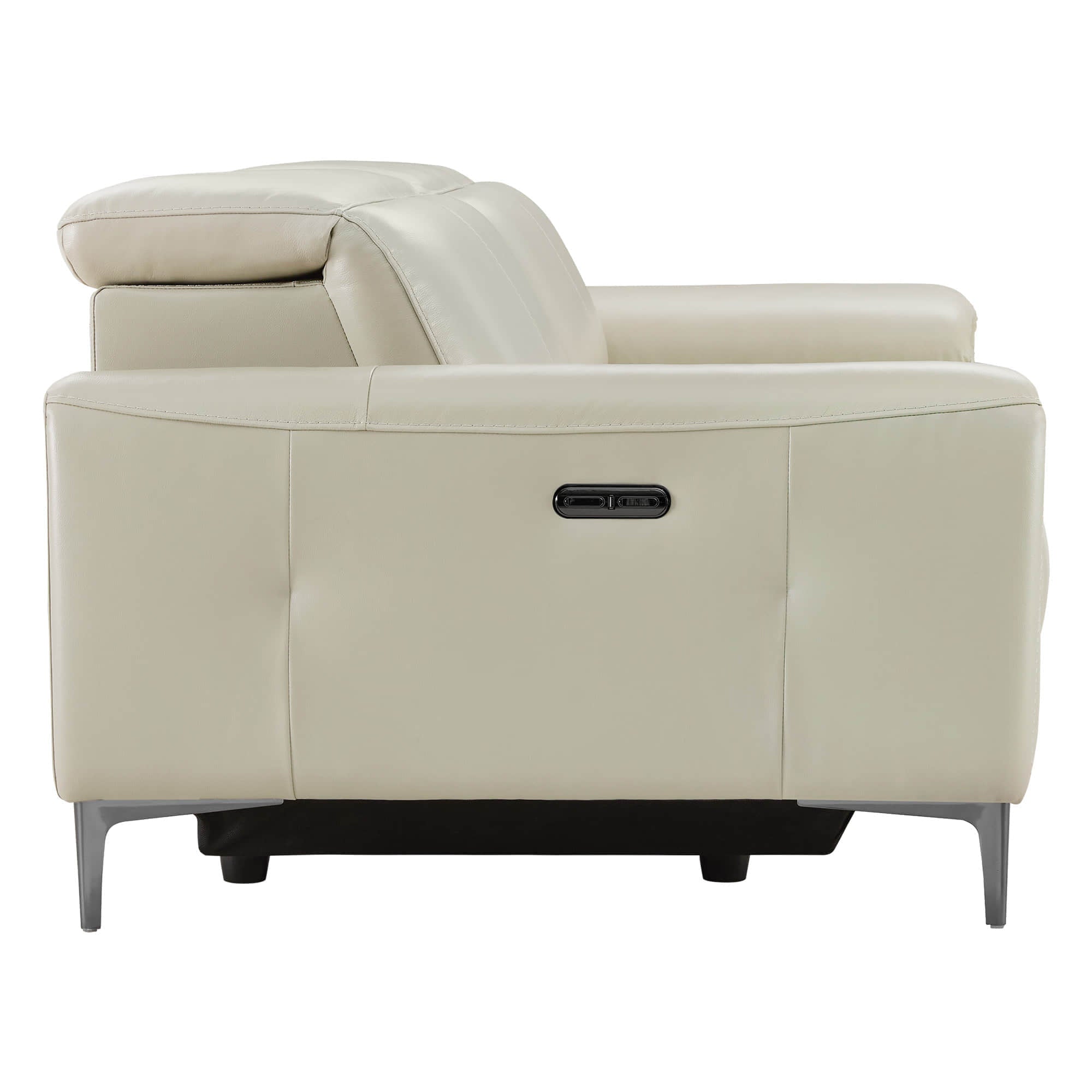 Owen Genuine Leather Reclining Sofa with Power Headrest