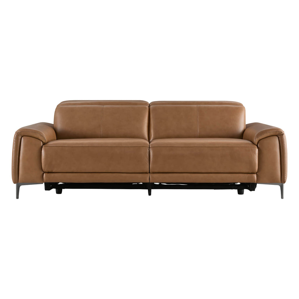 Owen Genuine Leather Reclining Sofa with Power Headrest
