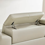 Owen Genuine Leather Reclining Sofa with Power Headrest