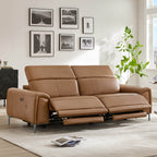 Owen Genuine Leather Reclining Sofa with Power Headrest