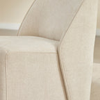 Soren Leather Rolling Dining Chair with Casters Base